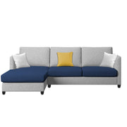 Hanery 4 Seater L Shape Sofa Set for Living Room | Colour - Blue Grey