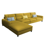 Francis 5- to 6-Person Sofa Set For Living Room (Yellow Fabric) Left Side Sofa