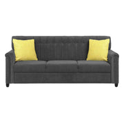 Rogelio 1 Seater Sofa Set for Living Room (Black Fabric)