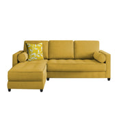 Sthone LHS 6 Seater L Shape Sofa Set for Living Room (Yellow Fabric)