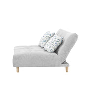 Drantly 3 Seater Sofa Cum Bed for Living Room (Grey Fabric Color) Premium Suede Velvet Fabric Sofa Cum Bed for Living Room