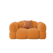 Vetras Modern Velvet Bubble Cloud Sofa, Tufted Design Upholstered 1 Seater Sofa Set for Living Room, (Black Colour) Premium Velvet Fabric Sofa