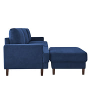 Oudrey 3 Seater Sofa Set with Center Table for Living Room (Blue Colour) Premium Fabric Sofa