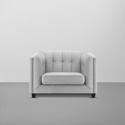 Sinclair 1 Seater Sofa Set for Living Room (Grey Colour) Premium Fabric Sofa