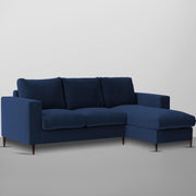 Charmi RHS 4 Seater L Shape Sofa Set for Living Room (Blue Fabric) Premium Fabric Sofa