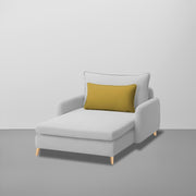 Vive 1 Seater Lounge Sofa for Living Room (Grey Colour) Premium Fabric Sofa