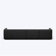 Rowan LHS 6 Seater L Shape Sofa Set for Living Room (Black Fabric) Premium Fabric Sofa