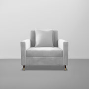 Garcia 1 Seater Sofa Set for Living Room (Black Colour) Premium Fabric Sofa