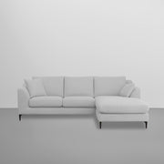 Cortina RHS 4 Seater L Shape Sofa Set for Living Room (Grey Fabric) Premium Fabric Sofa