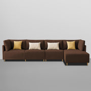 Salina LHS 6 Seater L Shape Sofa Set for Living Room (Black) Premium Fabric Sofa