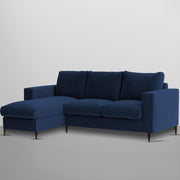 Charmi LHS 4 Seater L Shape Sofa Set for Living Room (Blue Fabric) Premium Fabric Sofa