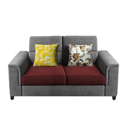 Nancy 2 Seater Sofa Set for Living Room | Color - Brown Grey