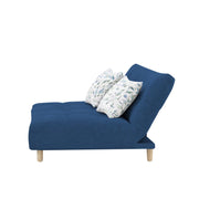 Drantly 3 Seater Sofa Cum Bed for Living Room (Blue Fabric Color) Premium Suede Velvet Fabric Sofa Cum Bed for Living Room