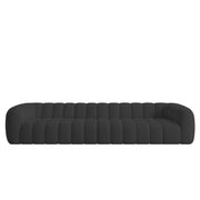 Jax Modern Premium Boucle Fabric Sofa, Upholstered 4 Seater Sofa Set for Living Room, (Black Colour) Premium Boucle Fabric Sofa