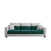 Aden 3 Seater Sofa Set with Ottoman for Living Room (Pine Grey Colour Fabric) Premium Fabric Sofa