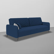 Casaliving Mazano 3 Seater Sofa Set for Living Room (Blue Colour) Premium Fabric Sofa