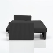 Clifton 3 Seater Sofa Cum Bed for Living Room (Black Fabric) Premium Fabric Sofa