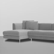 Vesco LHS 6 Seater L Shape Sofa Set for Living Room (Grey) Premium Fabric Sofa