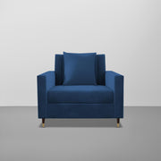 Garcia 1 Seater Sofa Set for Living Room (Black Colour) Premium Fabric Sofa