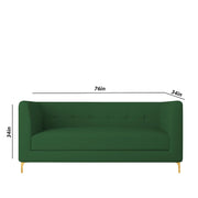 Magnus 3 Seater Sofa Set for Living Room (Green Colour) Premium Fabric Sofa