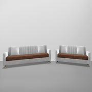 Garcia 3+2 Seater Sofa Set for Living Room (Black - Grey)