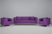 Casaliving Eren 3+1+1 Seater Sofa Set for Living Room (Black Colour Fabric) Premium Fabric Sofa Set for Living Room