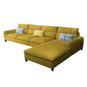 Francis 6 Seater Sofa Set for Living Room (Yellow Fabric) Right Side Sofa