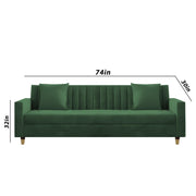 Garcia 3+2 Seater Sofa Set for Living Room (Black - Grey)