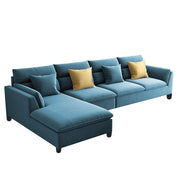 Delton LHS 6 Seater L Shape Sofa Set for Living Room (Turquise) Premium Fabric Sofa Set