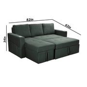Rogelio 4 Seater LHS L Shape Sofa Set for Living Room (Dark Grey Fabric)