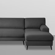 Casaliving Amelia RHS 6 Seater L Shape Sofa Set for Living Room (Black Fabric) Premium Fabric Sofa