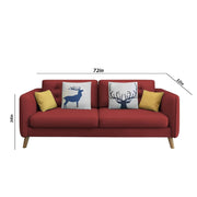 Duckby 3 Seater Sofa Set for Living Room (Black Colour) Premium Fabric Sofa