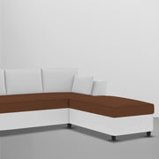 Blustin RHS 4 Seater L Shape Sofa Set for Living Room (Brown Grey Fabric) Premium Fabric Sofa