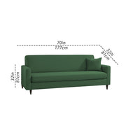 Premium Valkyrie 3 Seater Sofa Set 3 Seater Modern Sofa Set for Living Room (Green Color Fabric)