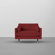 Grover 1 Seater Sofa Set for Living Room (Maroon Fabric) Premium Fabric Sofa