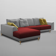 Viva LHS 6 Seater L Shape Sofa Set for Living Room (Green Grey) Premium Fabric Sofa