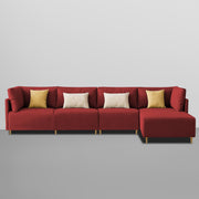 Salina LHS 6 Seater L Shape Sofa Set for Living Room (Black) Premium Fabric Sofa