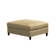 Adonway 6 Seater L Shape Sofa Set with Center Table for Living Room (Cream) Premium Fabric Sofa