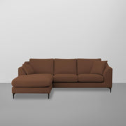 Cortina LHS 4 Seater L Shape Sofa Set for Living Room (Brown Fabric) Premium Fabric Sofa