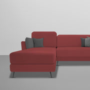 Arlond LHS 4 Seater L Shape Sofa Set for Living Room (Maroon Fabric) Premium Fabric Sofa
