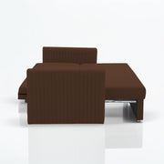 Clifton 3 Seater Sofa Cum Bed for Living Room (Brown Fabric) Premium Fabric Sofa
