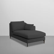 Cortina RHS 4 Seater L Shape Sofa Set for Living Room (Black Colour Fabric) Premium Fabric Sofa