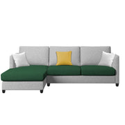 Hanery 4 Seater L Shape Sofa Set for Living Room | Colour - Green Grey