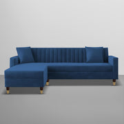 Casaliving Garcia L Shape Sofa Set for Living Room Premium Fabric Sofa (4 Seater LHS, Blue)