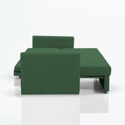 Clifton 3 Seater Sofa Cum Bed for Living Room (Green Fabric) Premium Fabric Sofa