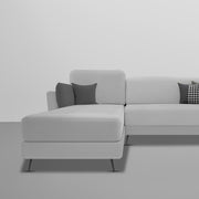 Arlond LHS 4 Seater L Shape Sofa Set for Living Room (Gery Fabric) Premium Fabric Sofa
