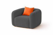 Vesta Modern Velvet Bubble Cloud Sofa, Tufted Design Upholstered 3+1+1 Seater Sofa Set for Living Room, (Black Colour) Premium Velvet Fabric Sofa