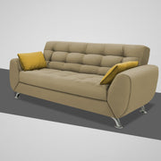 Leadown 3 Seater Sofa for Living Room (Cream) Premium Fabric Sofa