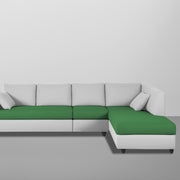 Dorian RHS 6 Seater L Shape Sofa Set for Living Room (Green Grey Fabric) Premium Fabric Sofa