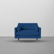 Grover 1 Seater Sofa Set for Living Room (Blue Fabric) Premium Fabric Sofa
